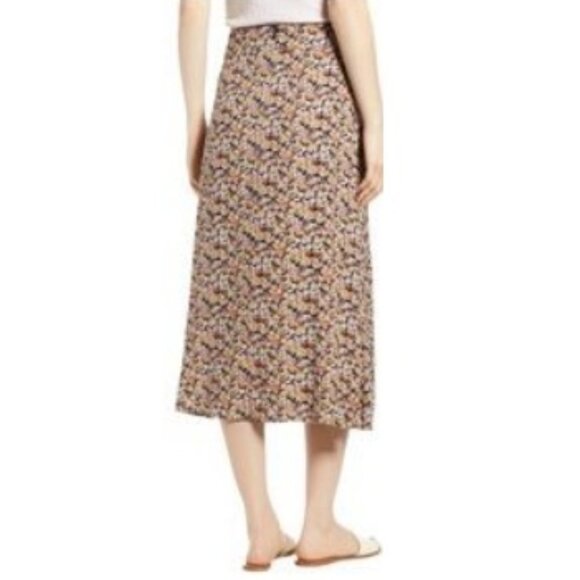 Love, Fire Tie Waist Floral Midi Skirt - Picture 2 of 15